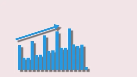 Bar Graph Animation Showing Upward Business Trends, Financial Growth, and C.. Stock Footage 310199540