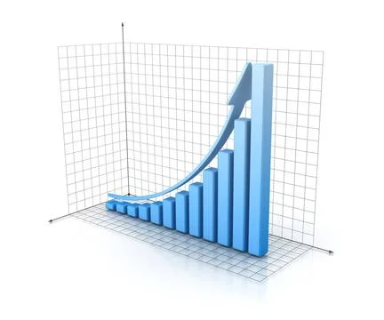 Bar Graph Bar Graph , This is a computer generated and 3d rendered picture... Stock Photos