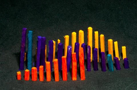 Bar graph in black Stock Photos