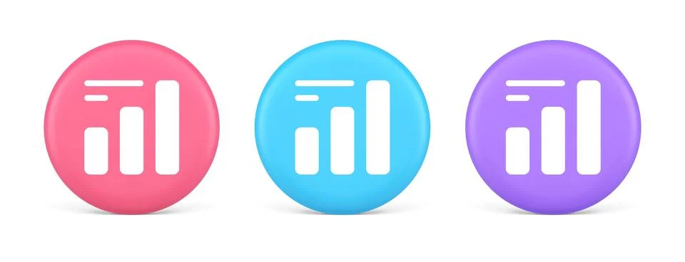 Bar graph business analyzing button diagram profit progress increase stock ma Stockillustratie