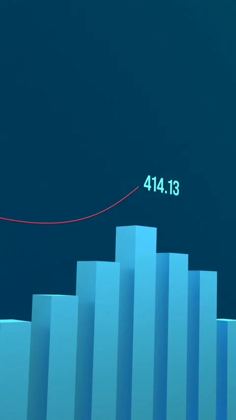Bar graph, business data and line chart. Stock Footage 320372618