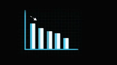 Bar graph chart animation business finance statistics infographic seamless .. Stock Footage 321587317
