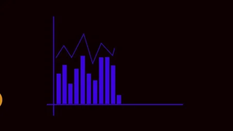 Bar graph chart animation stock market. Finance and business statistics pre.. Stock Footage 321442424