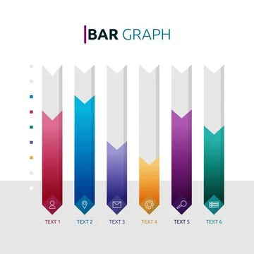 Bar Graph Chart Business Statistic Data Infographic Template Stock Illustration