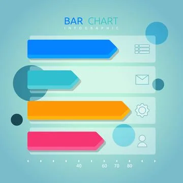 Bar Graph Chart Business Statistic Data Infographic Template Stock Illustration