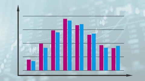 Bar graph chart diagram 動画素材 113206036