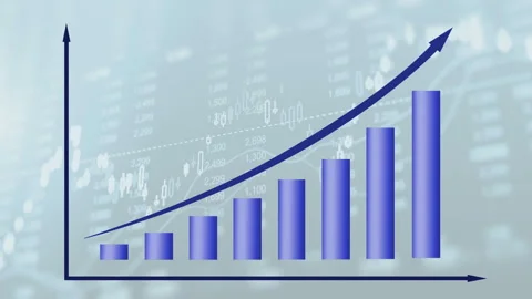 Bar graph chart diagram Stock Footage 113206144