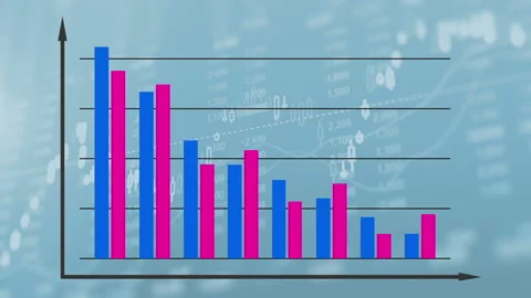 Bar graph chart diagram 動画素材 113634920