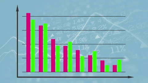 Bar graph chart diagram Stock Footage 113634930