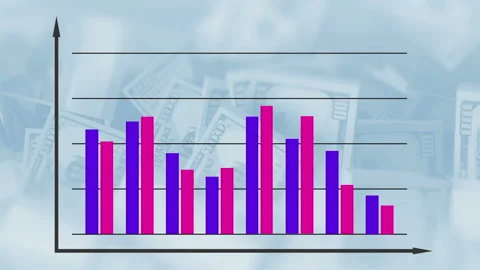 Bar graph chart diagram 動画素材 114823985