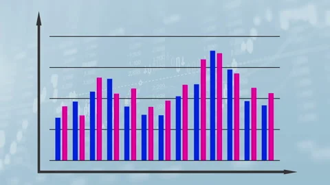 Bar graph chart diagram Video stock 114824559
