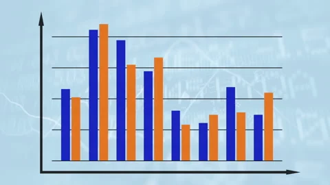 Bar graph chart diagram 스톡 동영상 114824947