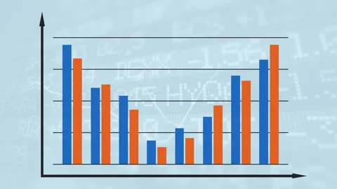 Bar graph chart diagram 스톡 동영상 114824952