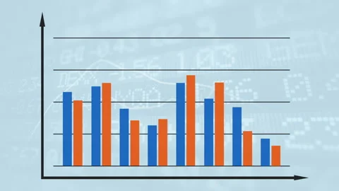 Bar graph chart diagram Stockbeeldmateriaal 114825053