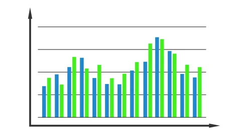 Bar graph chart diagram Vídeo Stock 114825182