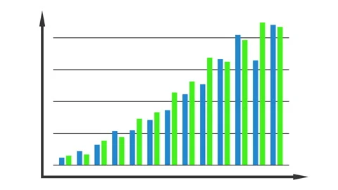 Bar graph chart diagram Stock Footage 114825185