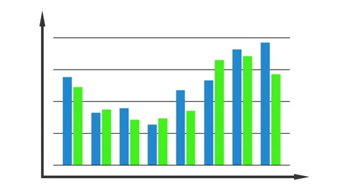 Bar graph chart diagram Stock Footage 114825208