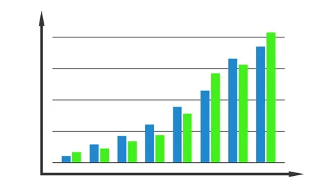 Bar graph chart diagram Stockbeeldmateriaal 114825216