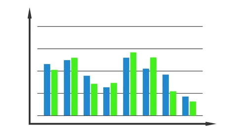 Bar graph chart diagram Stock Footage 114825222