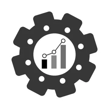 Bar graph chart icon image Stockillustratie