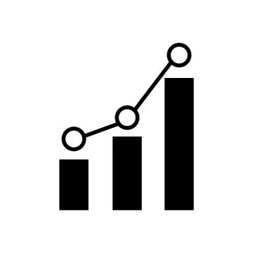 Bar graph chart icon image Stock Illustration