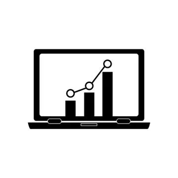 Bar graph chart icon image Stock Illustration