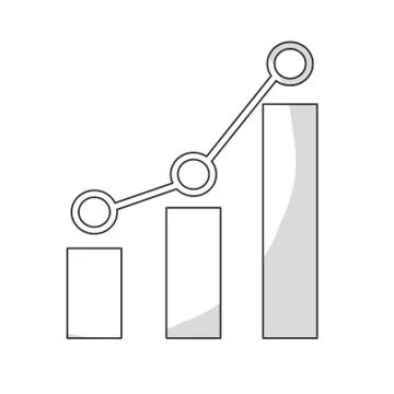 Bar graph chart icon image Stock Illustration