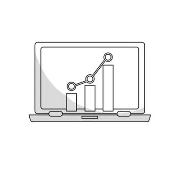 Bar graph chart icon image Stock Illustration