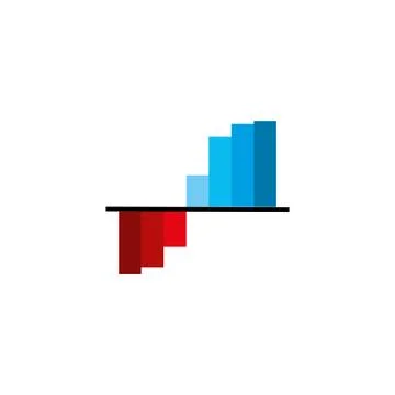 Bar graph chart icon. Vector illustration, flat design. イラスト素材