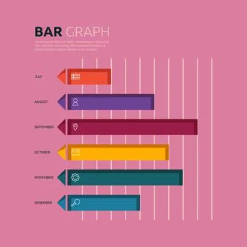 Bar Graph Chart Statistic Data Infographic Template Stock Illustration