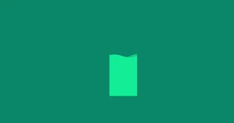Bar graph chart waving element green low isolated Stock Footage 339223899