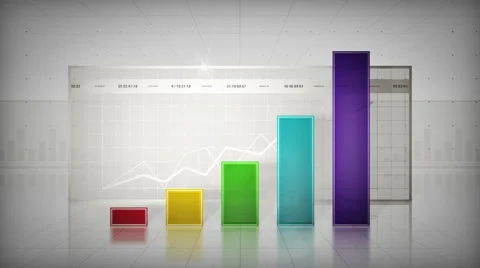 Bar Graph Color Stock Footage 43968165