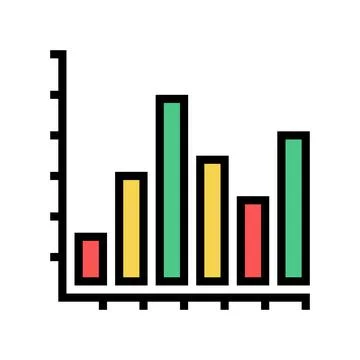 Bar graph color icon vector illustration Stockillustratie