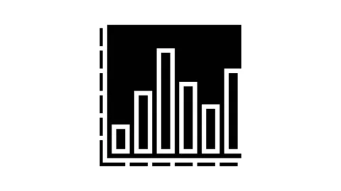 Bar graph glyph icon animation Stock Footage 222768700