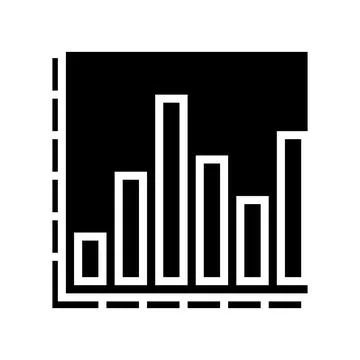 Bar graph glyph icon vector illustration イラスト素材