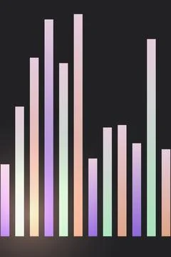 Bar Graph Gradient Background Stock Photos