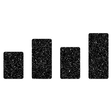 Bar Graph Grainy Texture Icon Illustrazione stock