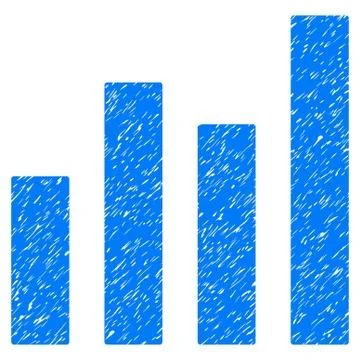 Bar Graph Grainy Texture Icon Illustrazione stock