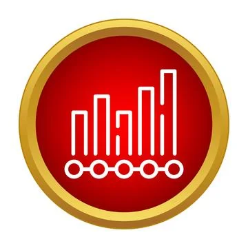 Bar graph icon for business data analysis Illustrazione stock