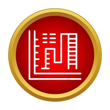 Bar graph icon for data analysis and business statistics Stockillustratie