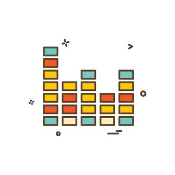 Bar graph icon design vector イラスト素材