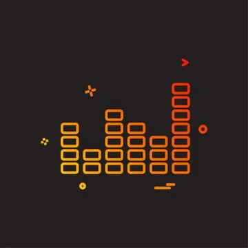 Bar graph icon design vector Stock Illustration