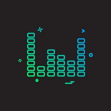 Bar graph icon design vector Stock Illustration