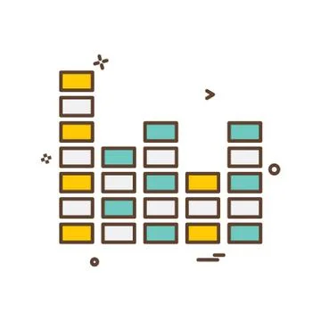 Bar graph icon design vector Stock Illustration