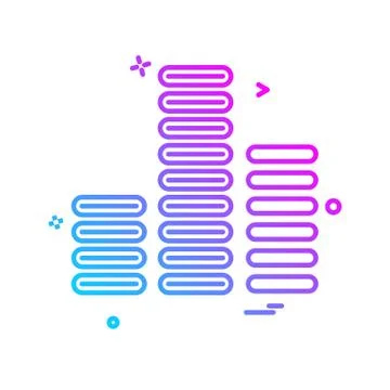 Bar graph icon design vector Stock Illustration