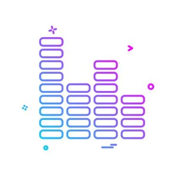 Bar graph icon design vector Stockillustratie