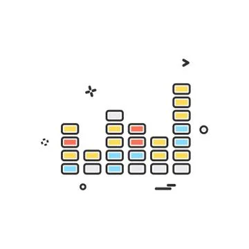 Bar graph icon design vector Stock Illustration