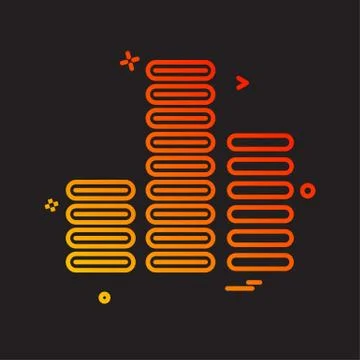 Bar graph icon design vector Stock Illustration