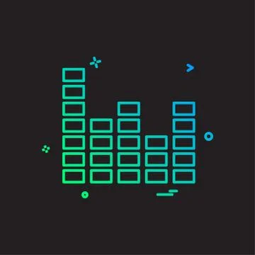 Bar graph icon design vector Stock Illustration