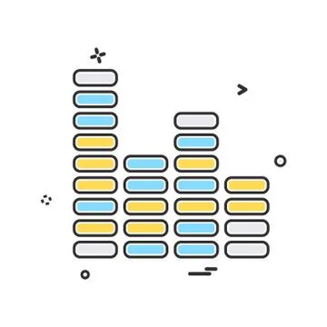 Bar graph icon design vector Stock Illustration